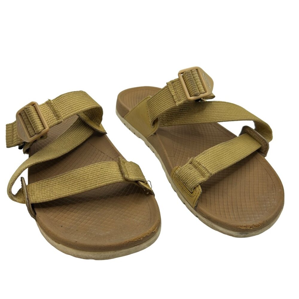 Chaco's tan beige lowdown slide sandal strappy walking comfort 9